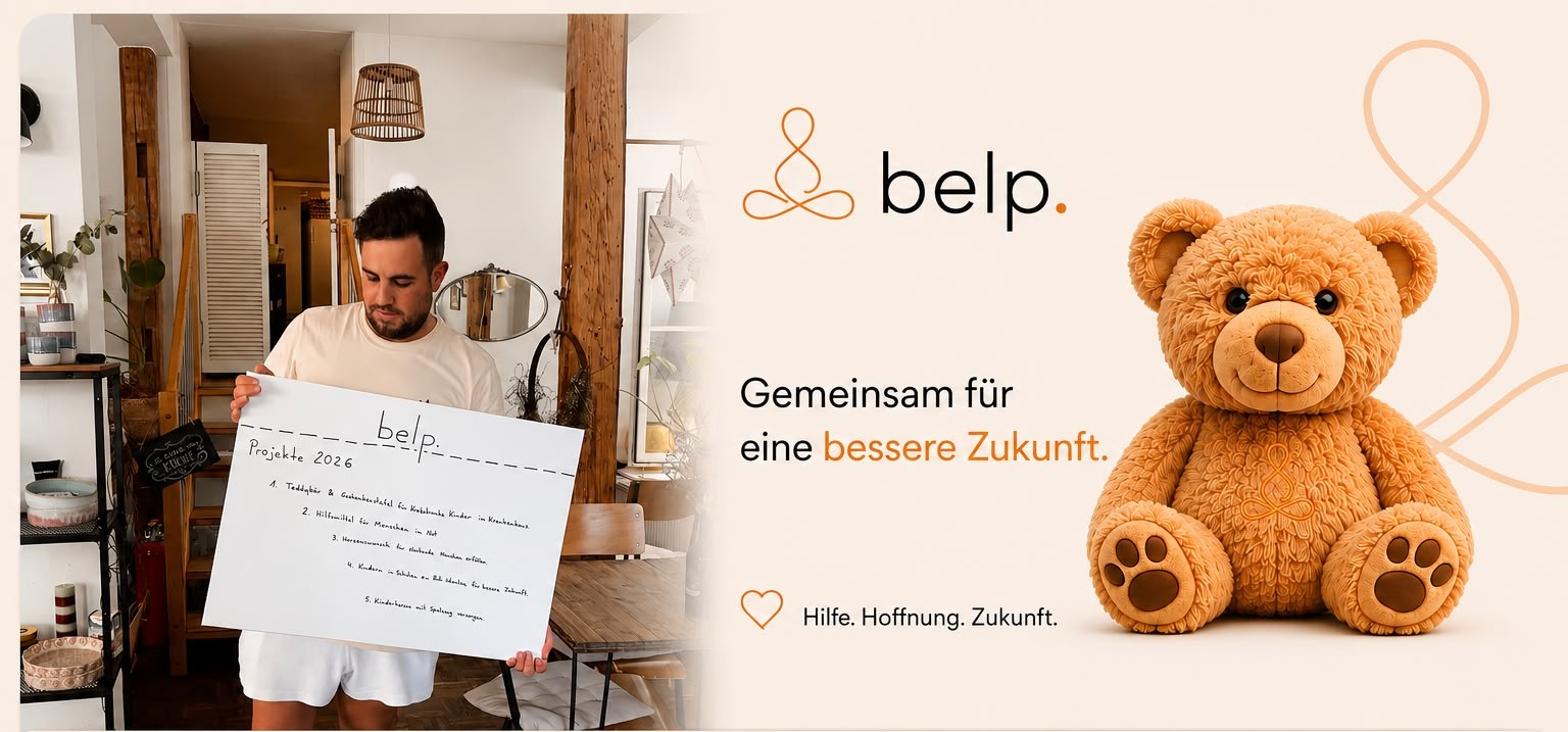 belp Titelbild mit Kind und Teddy